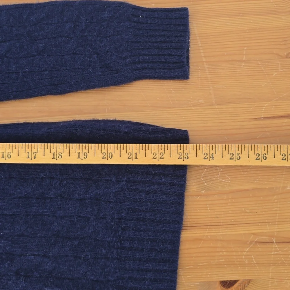 RALPH LAUREN B Label Knitted Cashmere Sweater Navy Blue Size M - Picture 11 of 13